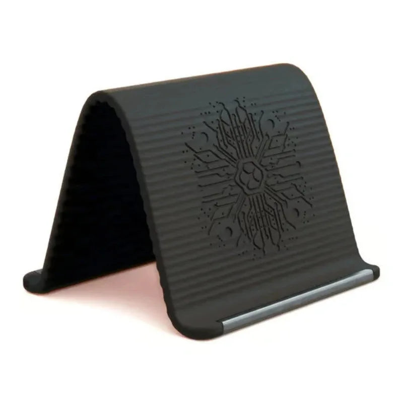 Foldable Silicone Phone Stand – Adjustable Desk Holder for Tablet Phone & Tablet Stand Babs black
