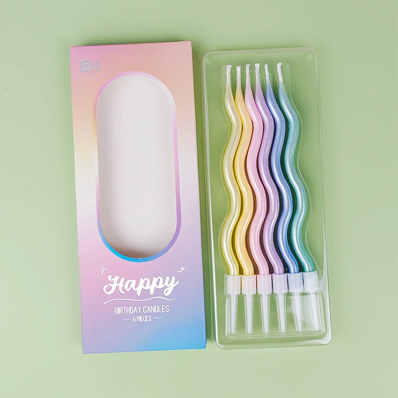 Happy Birthday Curved Candles – Creative Cake Decoration Decorative Candles Babs