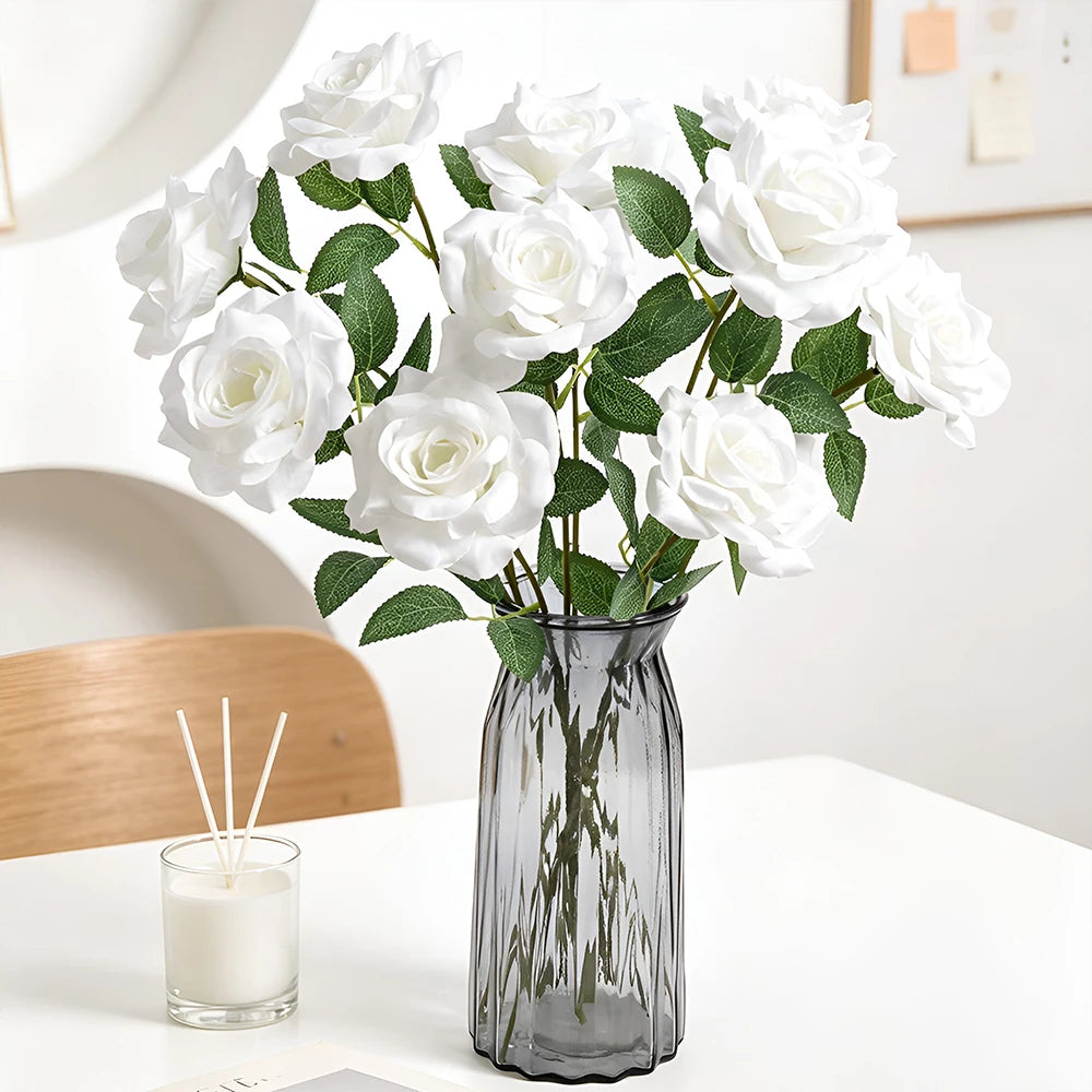 50cm Artificial Silk Rose Bouquet – Wedding & Home Decor Artificial Silk Flowers Babs