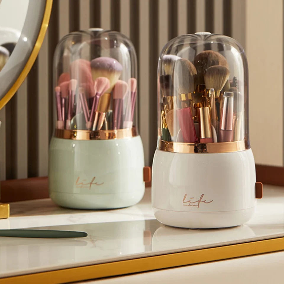 360° Rotating Clear Makeup Organizer | Multi-Compartment Holder Makeup Organizer Babs