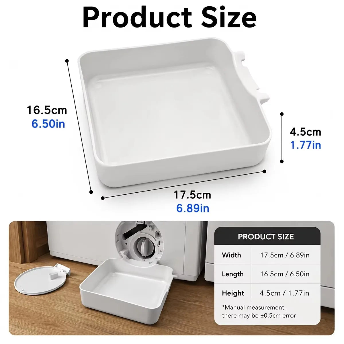 Washing Machine Drain Tray – Universal Leak-Proof Water Pan Appliance Drain Tray Babs