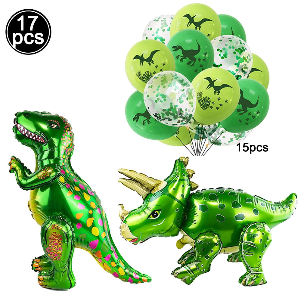 Blue Dinosaur Birthday Party Supplies – Balloons, Plates & More Party Supply Set Babs Clear