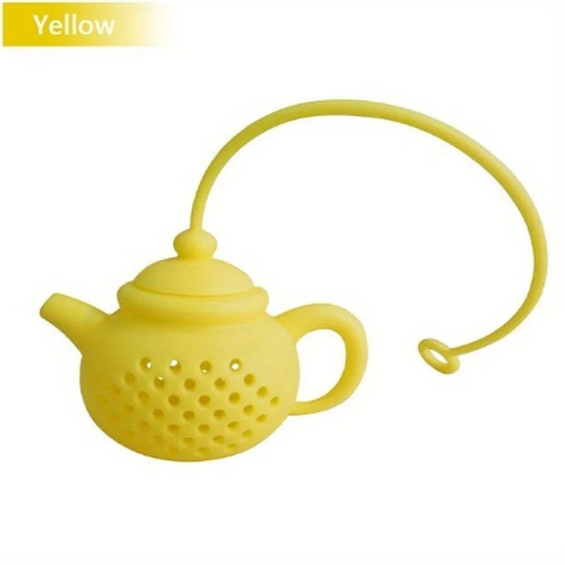 Teapot Silicone Tea Infuser & Strainer with Handle Silicone Tea Infuser Babs yellow