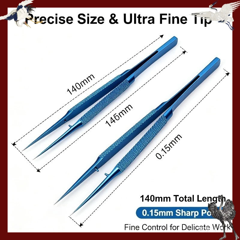 Titanium Precision Tweezers – 0.15mm Fine Tip Forceps Precision Tweezers Babs
