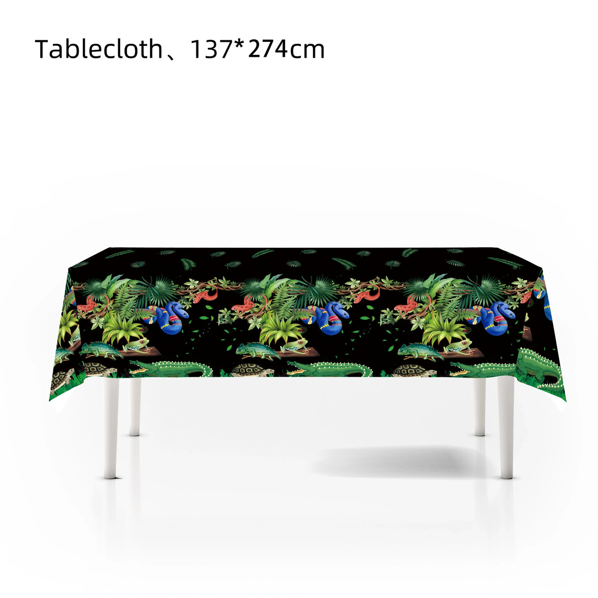 Reptile Party Supplies – Lizard & Snake Tableware Set Party Tableware Set Babs 1pcs tablecloth