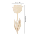 12Pcs Unfinished Wooden Tulip Ornaments – DIY Easter Crafts DIY Wood Craft Kit Babs B