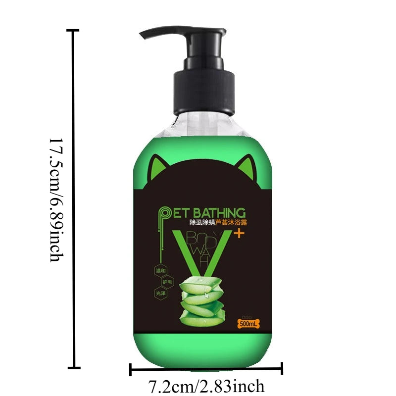 Pet Shampoo Shower Gel – Cat & Dog Deodorizing Hair Care Pet Shampoo Babs Aloe Vera