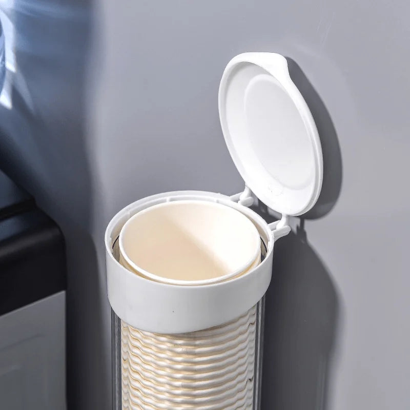 Punch-Free Automatic Disposable Paper Cup Holder Dispenser Cup Dispenser Rack Babs