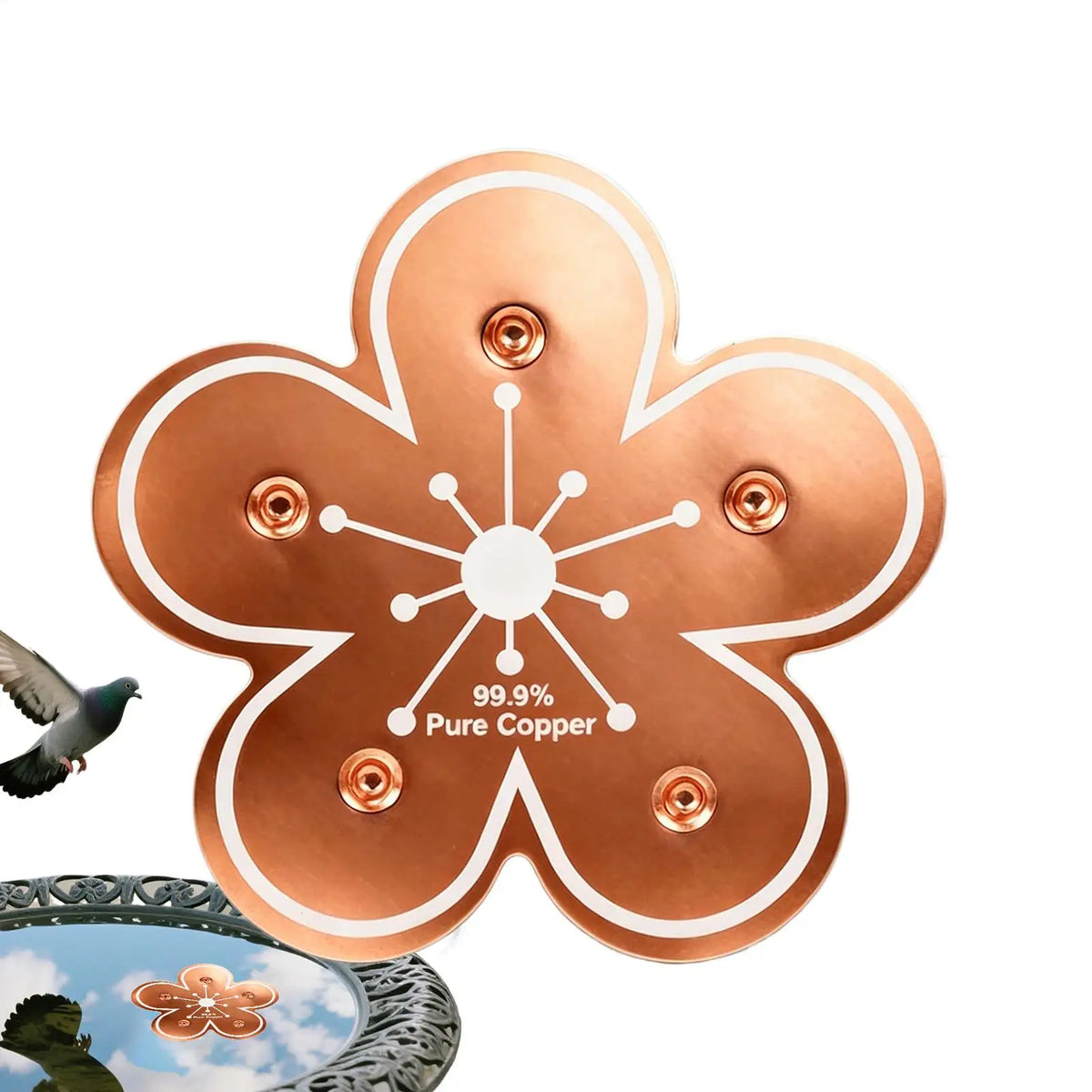 Copper Bird Bath Purification Disc – All-Season Backyard Bird Bath Purifier Babs