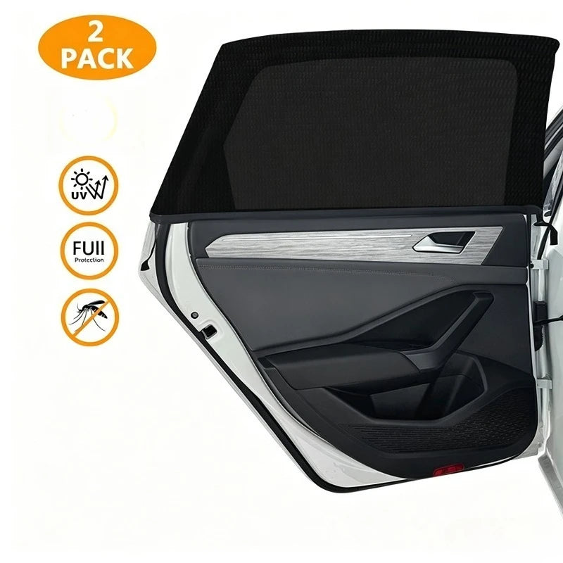 Car Window Mesh Sunshade & Mosquito Net – 2/4pcs Universal Car Window Sun Shade Babs