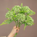3Pcs Artificial Oat & Love Fruit Plastic Flower Stems – Wedding Artificial Flower Stems Babs Green 1Pcs