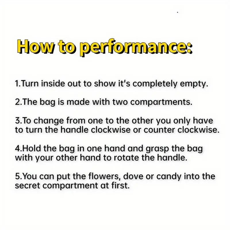 Magic Trick Bag – Appear, Disappear & Change Stage Prop Magic Trick Prop Babs