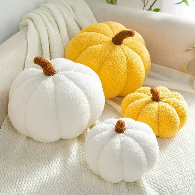 3D Plush Pumpkin Pillow – Fall Halloween Thanksgiving Cushion Plush Throw Pillow Babs