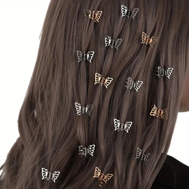 10pcs Butterfly Hair Clips for Braids – Vintage Alloy Bow Tie Set Hair Clips Set Babs