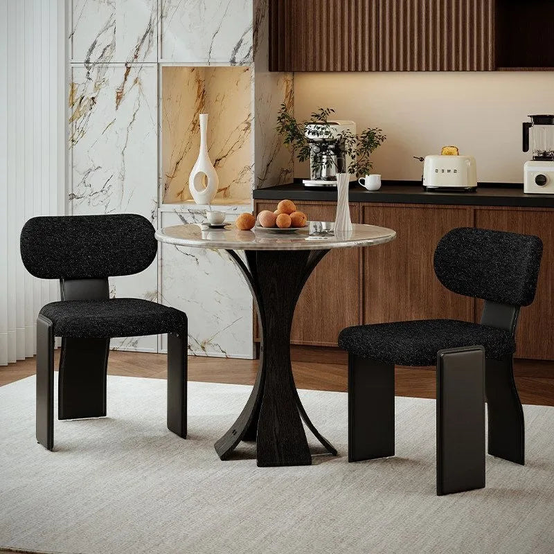 Modern Luxury Dining Chair – Leather Cushioned Metal Frame Dining Chair Babs