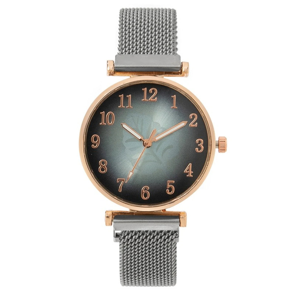 Women's Elegant Quartz Bracelet Watch – Ceramic Band & Auto Date Women's Bracelet Watch Babs Silver