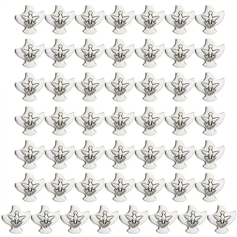 50Pcs Holy Spirit Dove Spacer Beads – DIY Rosary Jewelry Making Jewelry Making Beads Babs 50pcs