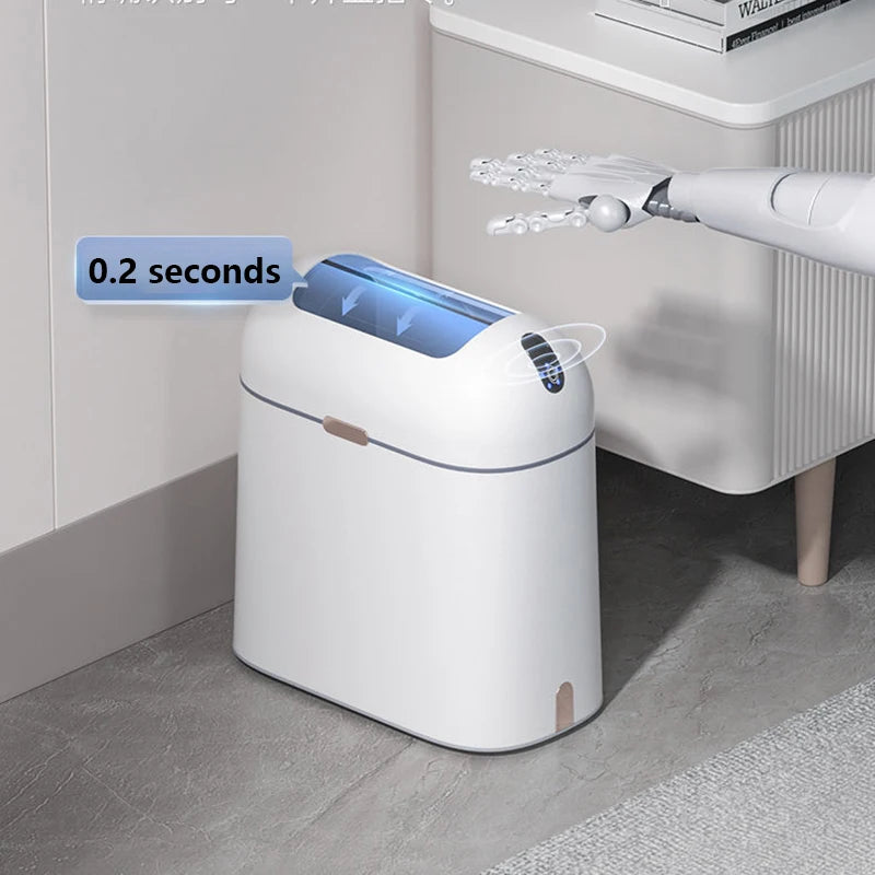 9L Smart Touchless Trash Can with Lid – Auto Sensor Waste Bin Smart Trash Can Babs