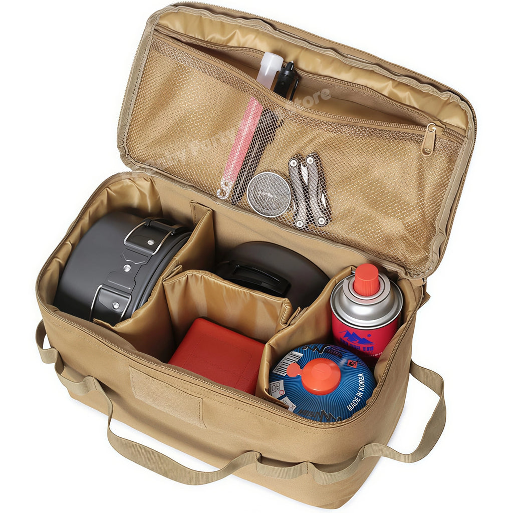 Large Camping Storage Bag – Cookware & Gas Canister Organizer Camping Organizer Bag Babs