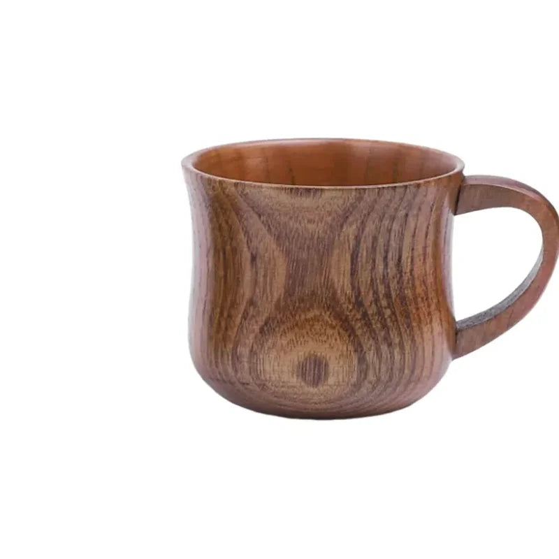 130ml Solid Wood Tea Cup with Handle – Sour Jujube Trumpet Cup Wooden Tea Cup Babs