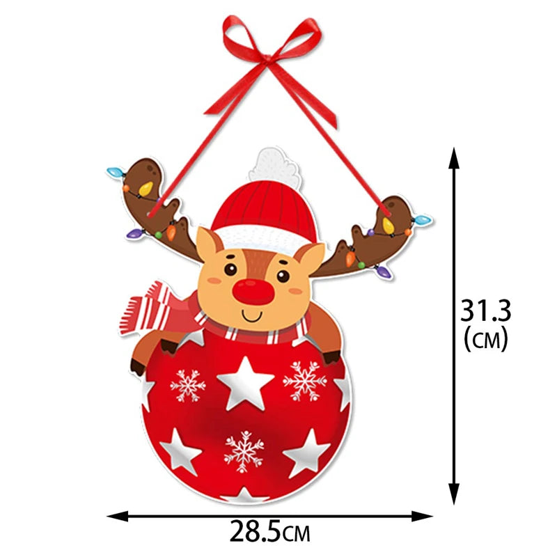 Christmas Door Hanger Ornaments – Santa, Snowman & Xmas Tree Christmas Ornaments Babs 5