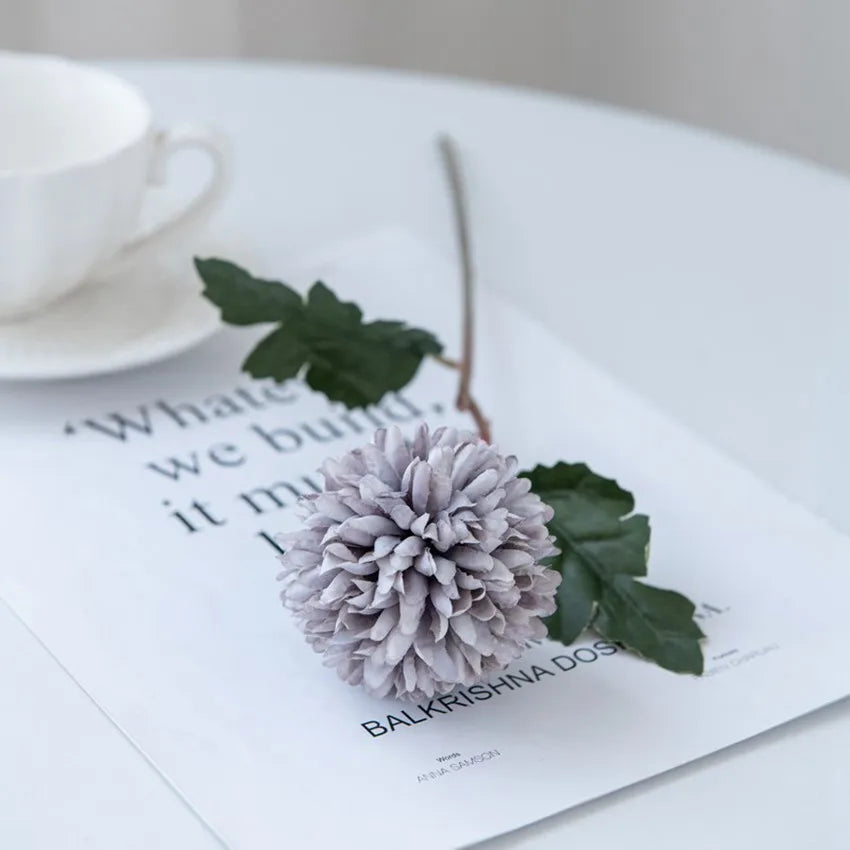 Silk Ball Chrysanthemum Artificial Flowers for Wedding & Home Artificial Silk Flowers Babs 7 3 pcs