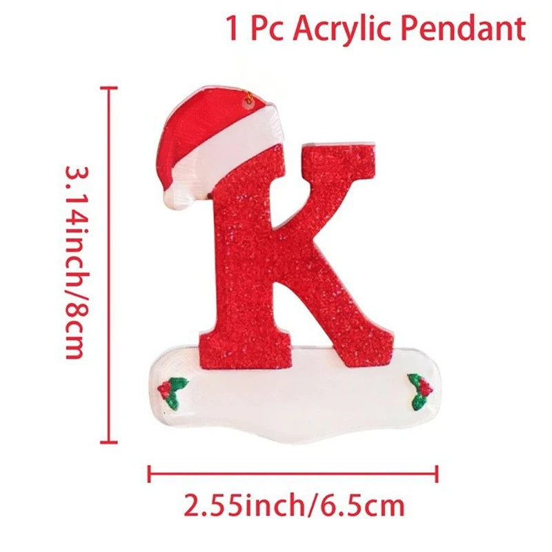 Christmas Acrylic Letter Pendants – Xmas Tree Ornaments 2024