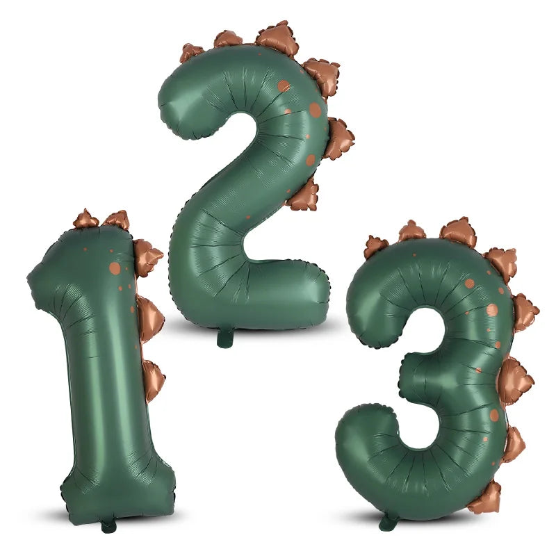 40" Dinosaur Number Foil Balloon – Kids 1st Birthday Party Decor Party Foil Balloon Babs