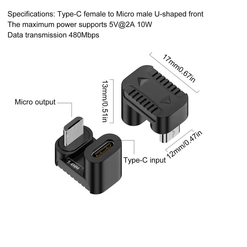 Type-C to Micro-USB Adapter | 480Mbps & 10W Fast Charging USB Adapter Babs 03