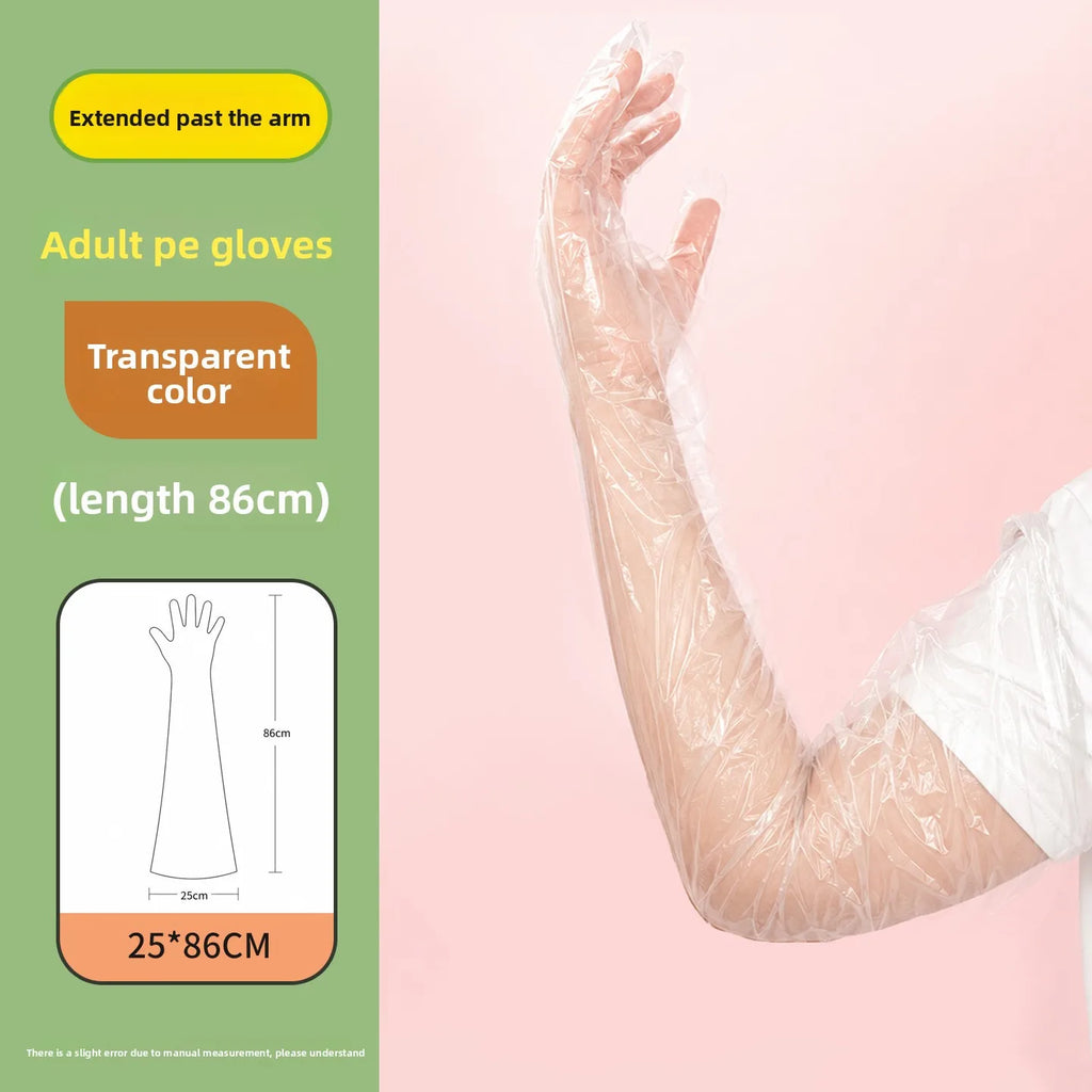 86cm Disposable Waterproof Gloves – Kitchen, Garden & Hair Dye Disposable Protective Gloves Babs