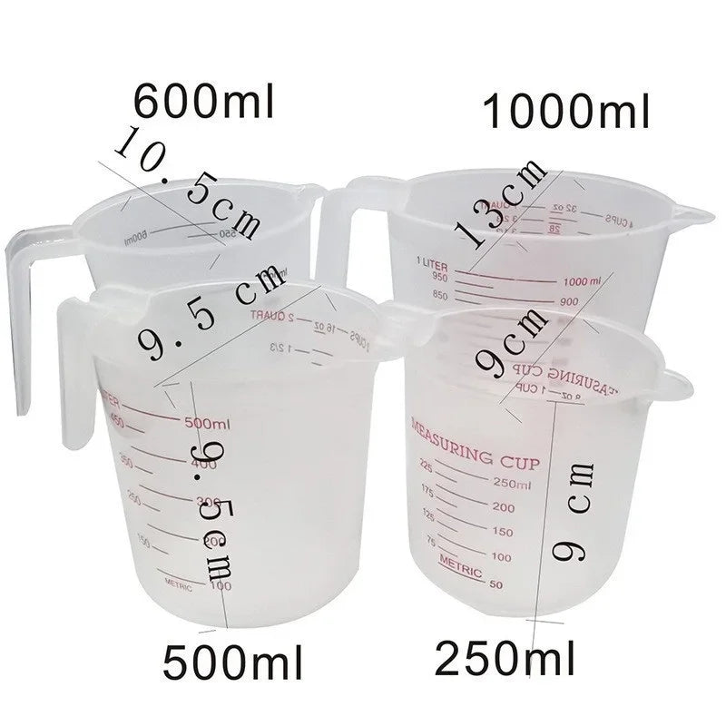 Plastic Measuring Cup Set 250/500/1000ml | Baking Kitchen Tool Measuring Cup Set Babs