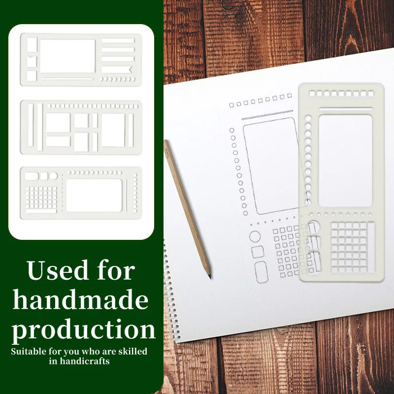 3pcs Polka Dot Diary Template Set – DIY Card & Journal Stencils DIY Craft Stencil Set Babs