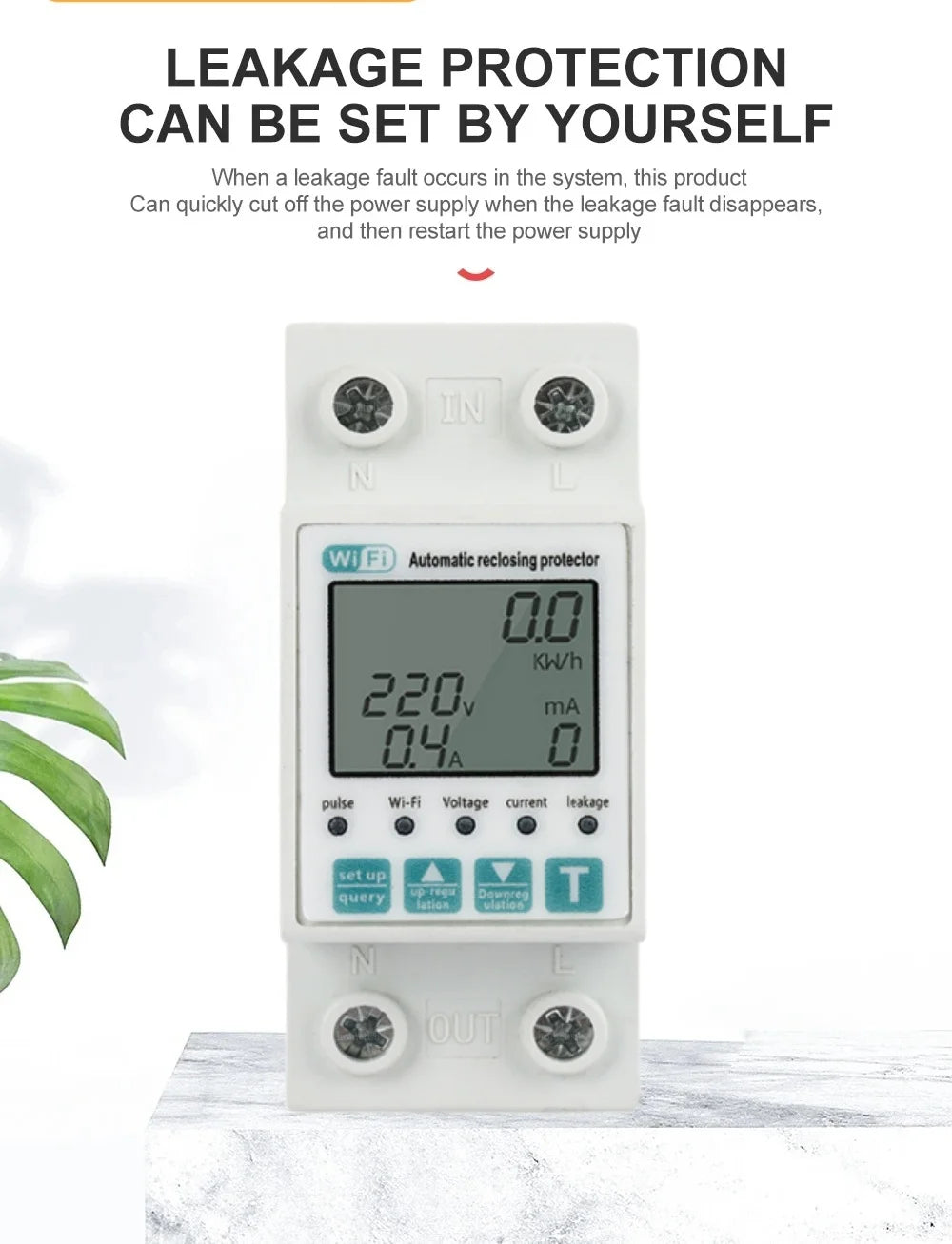 SmartLife Tuya WiFi Circuit Breaker 63A – Energy Meter & Timer Smart Circuit Breaker Babs