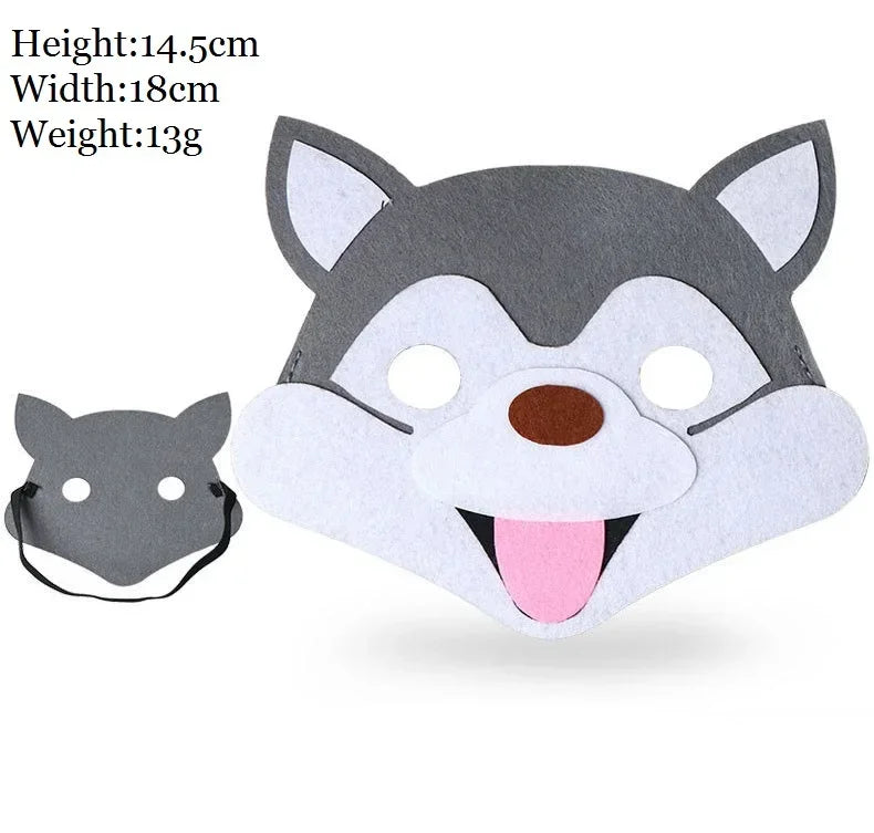 Kids Animal Felt Masks – Birthday, Cosplay & Forest Party Favors