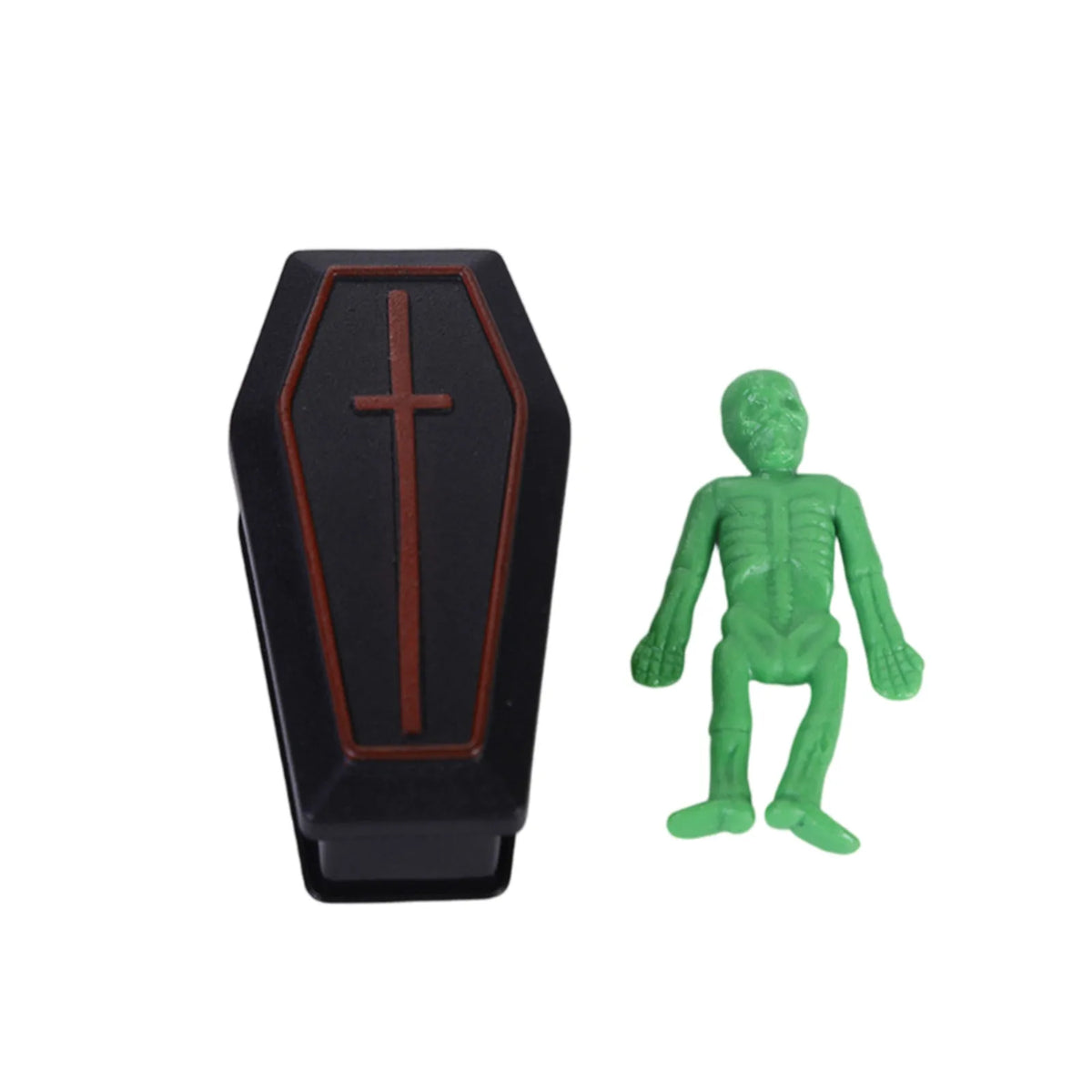 Mini Coffin Box with Skeleton – Halloween Décor & Prank Prop Halloween Prop Decor Babs E One Size