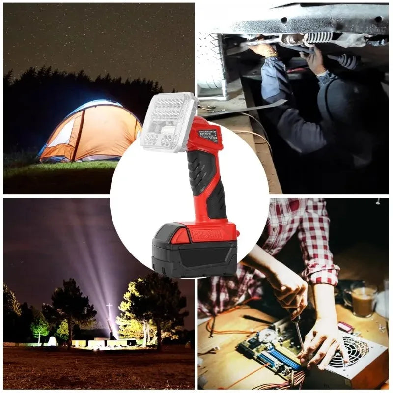 2000-Lumen Cordless LED Work Light – Milwaukee M18 18V Compatible Cordless Work Light Babs
