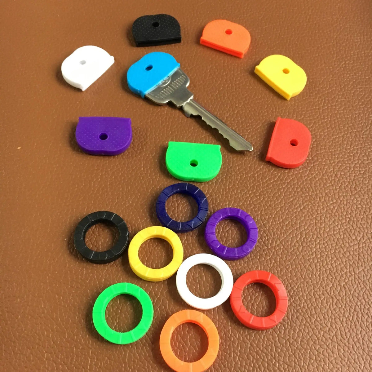 10pcs Silicone Key Sleeve Rings – Mixed Color DIY Key Markers Silicone Key Rings Babs