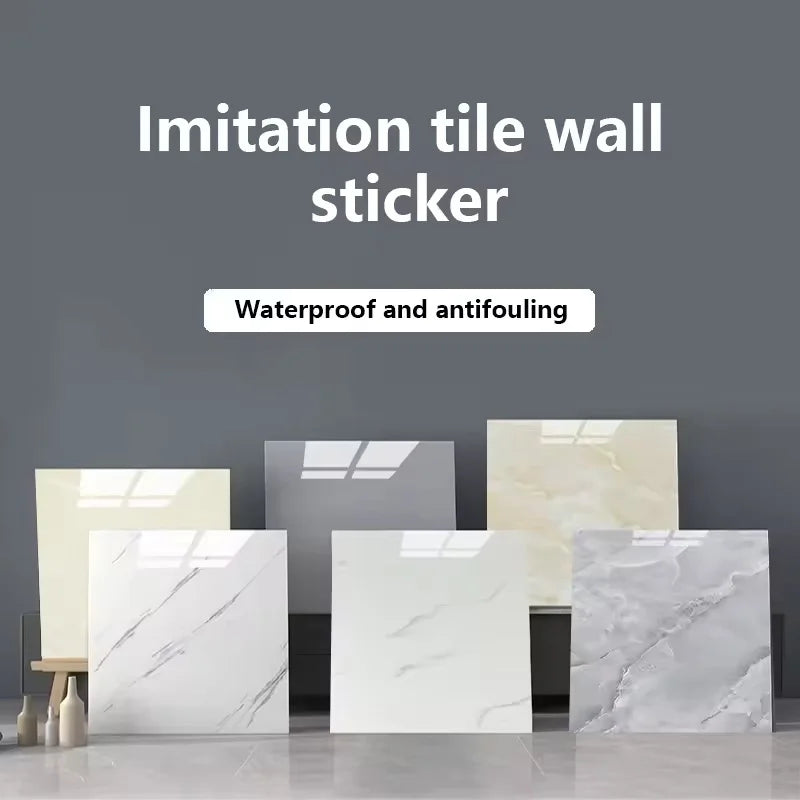 10-Pack Marble PVC Self-Adhesive Tile Wall Stickers 30×30cm Wall Tile Stickers Babs