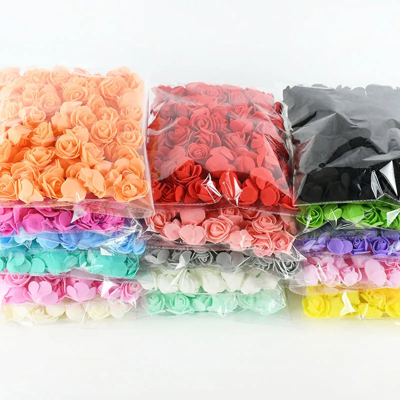 PE Foam Rose Heads 3cm Artificial Flowers for DIY & Wedding Decor Artificial Flower Heads Babs
