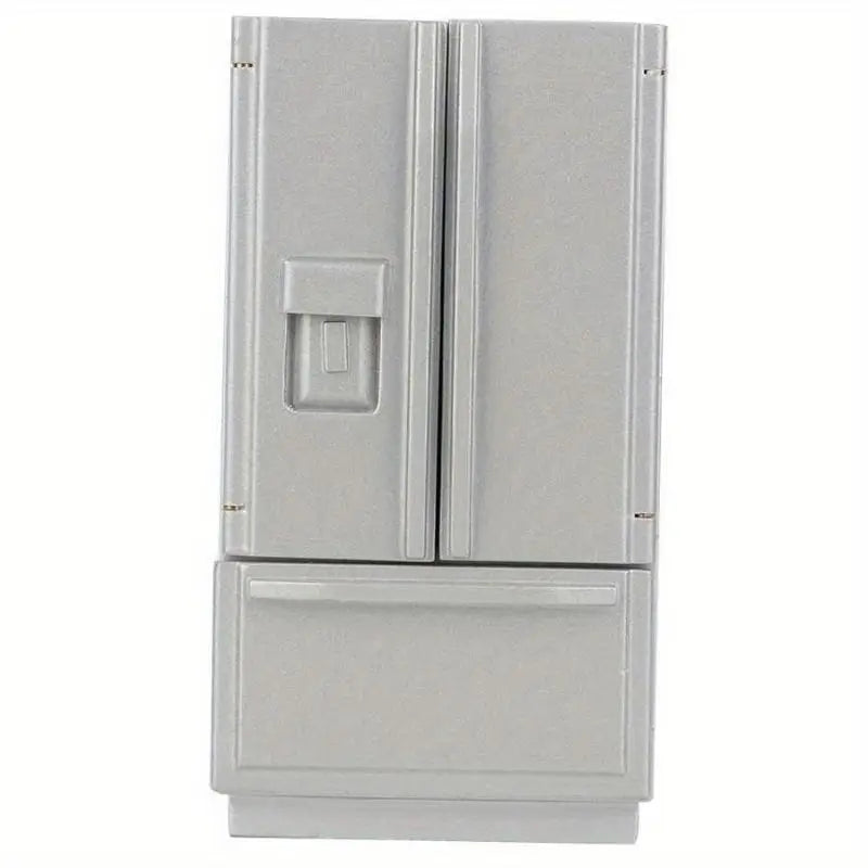 Miniature White Wooden Refrigerator Figurine – Handmade Décor Miniature Wood Figurine Babs