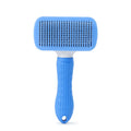 Pet Brush Easy-Clean Button | Detangling Dog Massage Comb Dog Grooming Brush Babs Blue