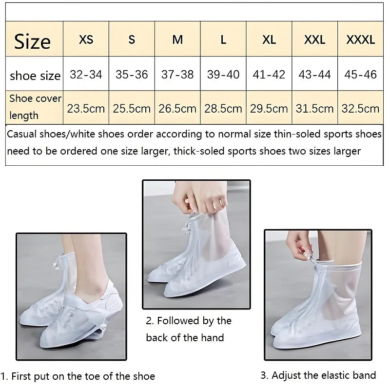 PVX Reusable Waterproof Shoe Covers – Rain Shoe Protectors Waterproof Shoe Covers Babs
