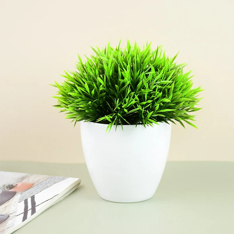 Artificial Potted Bonsai Plant – Fake Green Tree Desk Ornament Artificial Bonsai Plant Babs