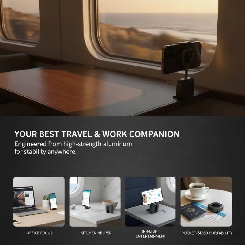 Foldable Phone Stand for Travel, Car & Desk | Alloy Holder Foldable Phone Stand Babs