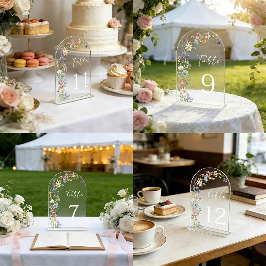 Pink Bowtie Acrylic Table Number Holder | Wedding Décor Table Number Holder Babs