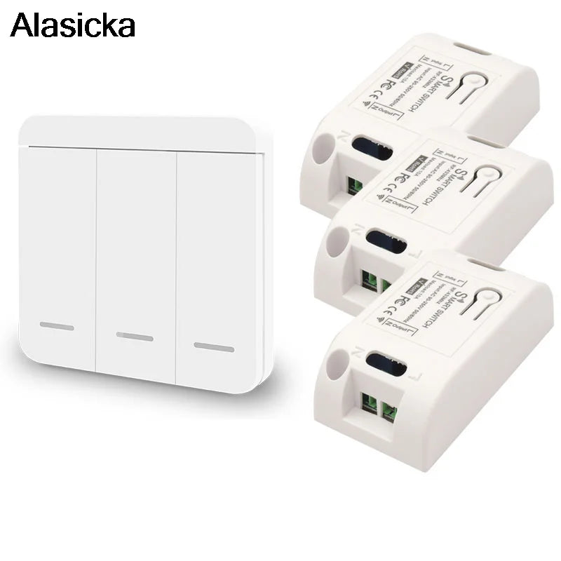 RF 433MHz Wireless Wall Switch 1/2/3 Gang – Remote Light Control Wireless Wall Switch Babs