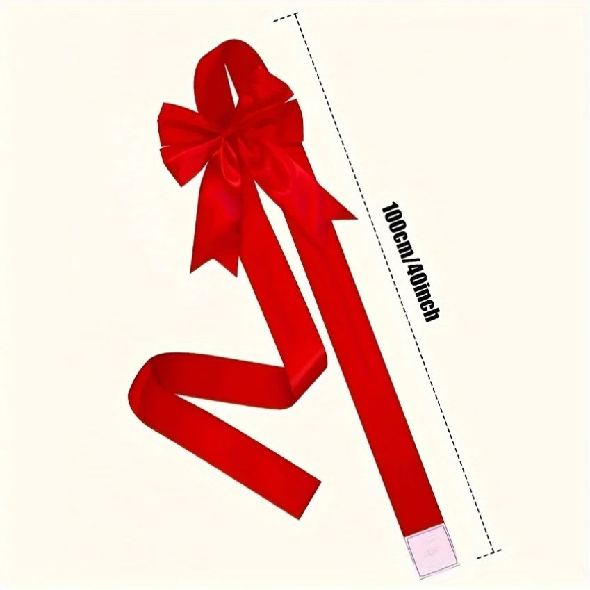 4pcs Reusable Christmas Bow Decorations with Adhesive Tape Holiday Bow Decorations Babs 1pc