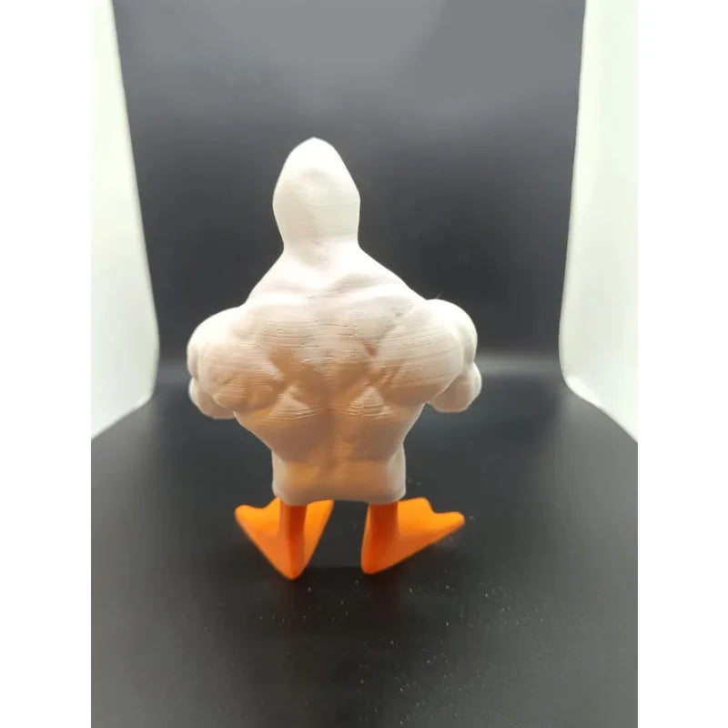 Funny Muscle Duck Statue – Resin Desktop Sculpture Ornament Novelty Sculpture Babs