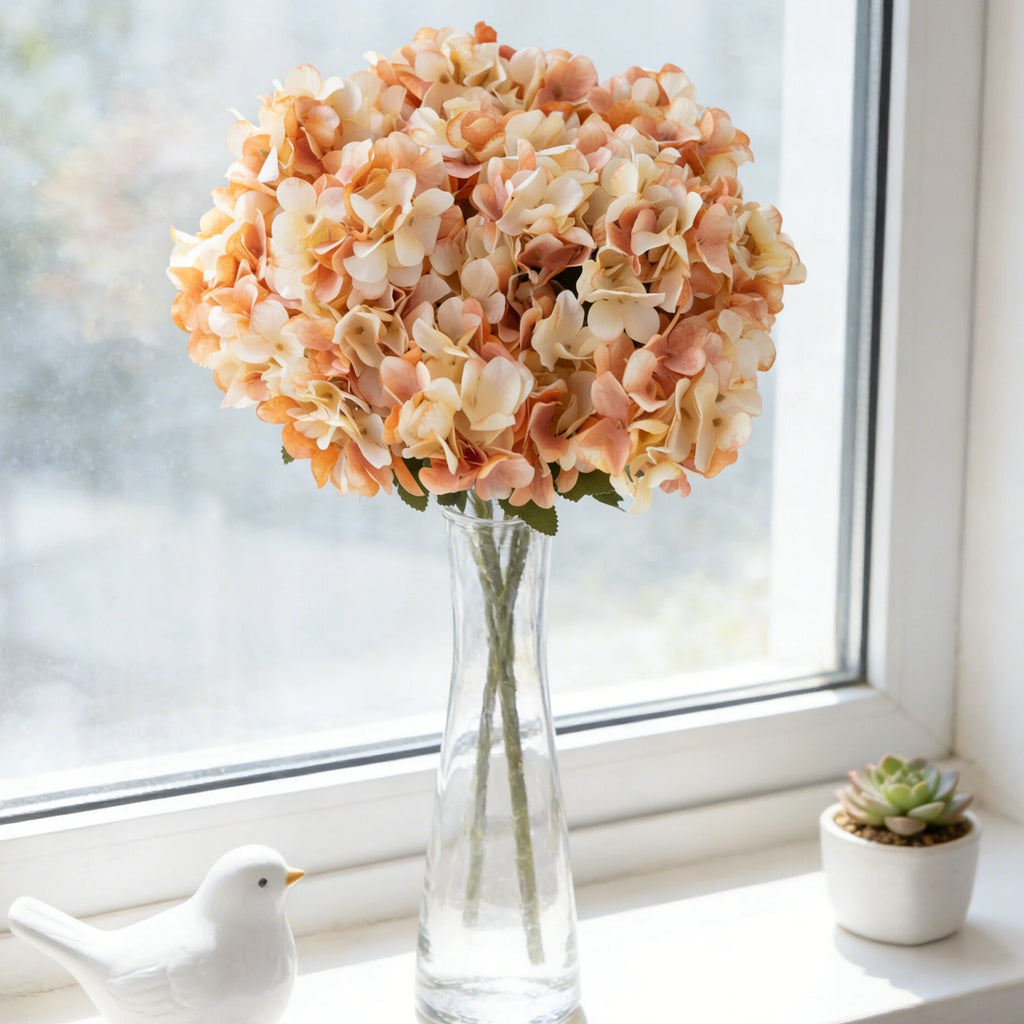 Silk Hydrangea Artificial Flowers for Home & Wedding Decor Artificial Flowers Babs