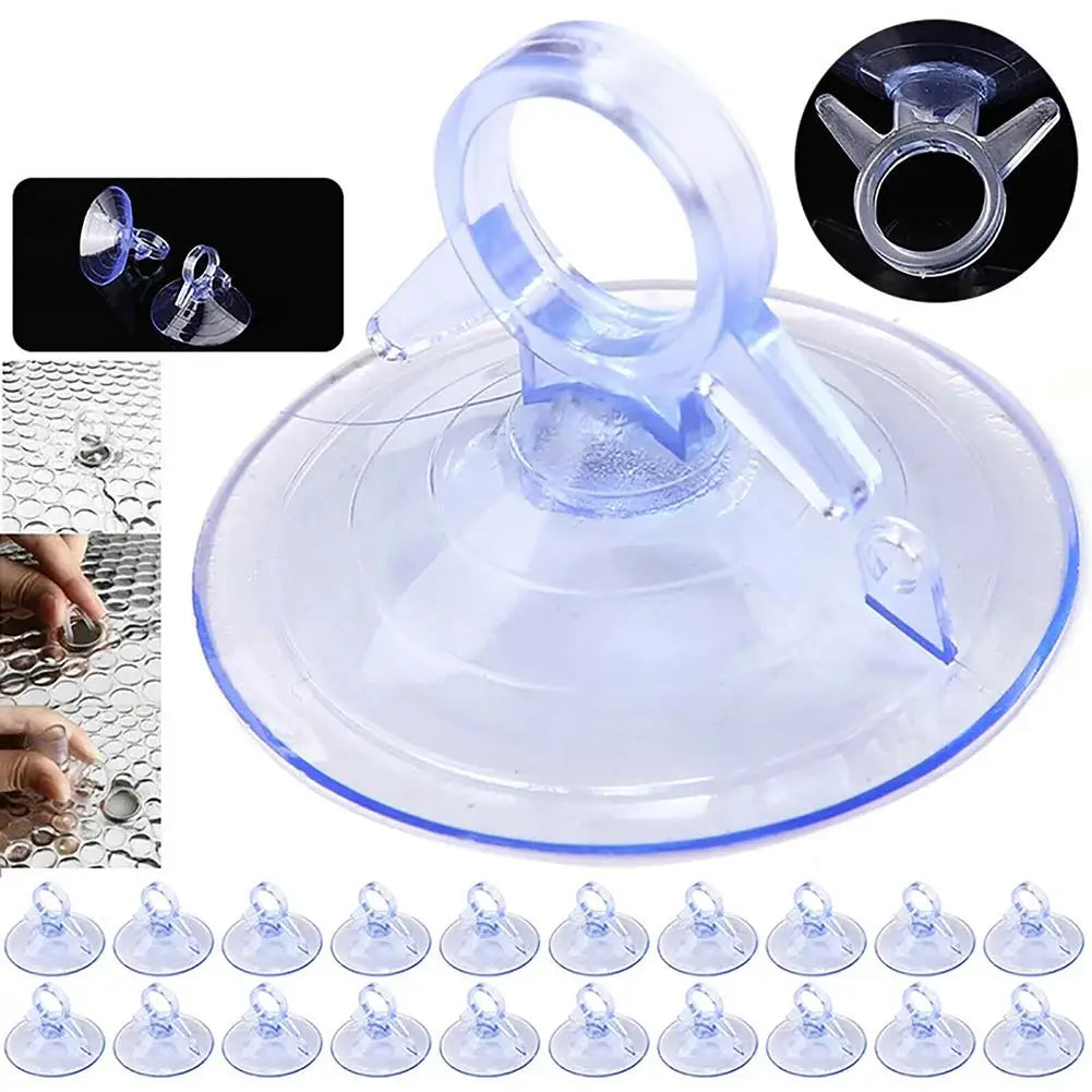 40Pcs 45mm Clear PVC Suction Cups – Heavy-Duty Plastic Suckers Suction Cup Set Babs